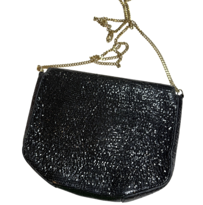 DeMellier London Black Shimmer Bag