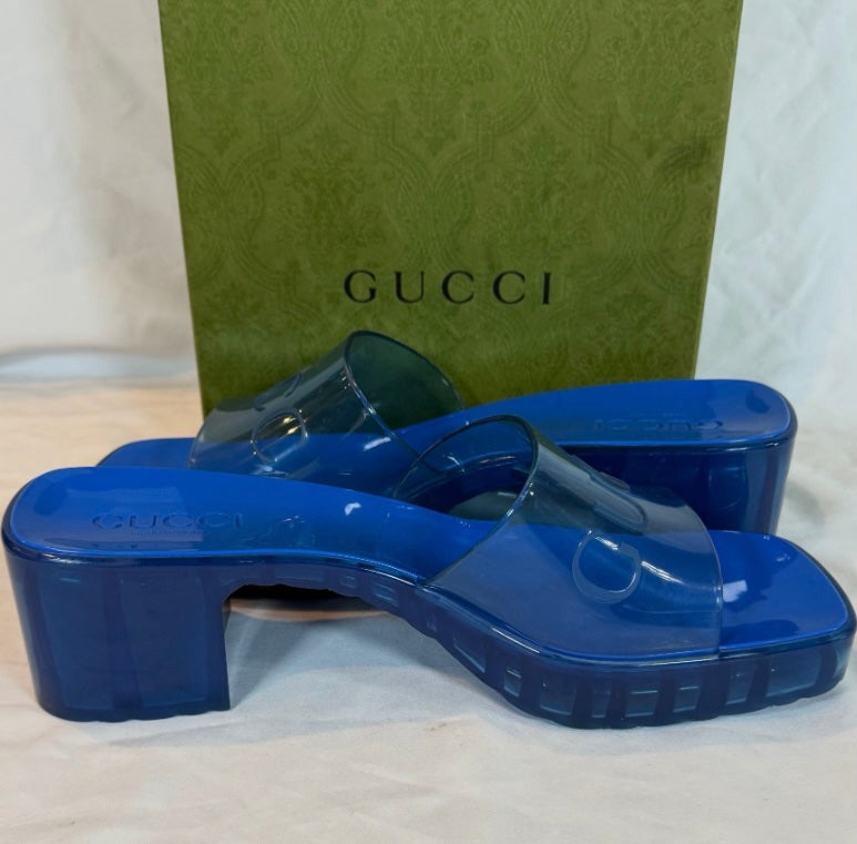 Gucci Rubber Slide Sandals Size 38