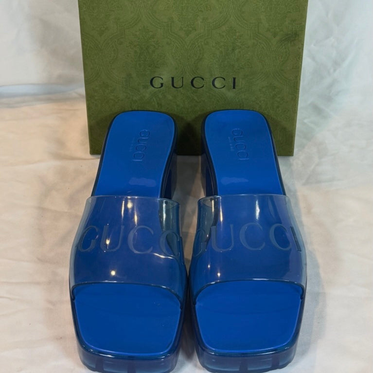 Gucci Rubber Slide Sandals Size 38