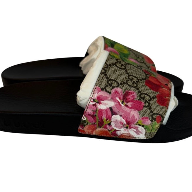 Gucci GG Blooms Supreme Floral Slides Size 36