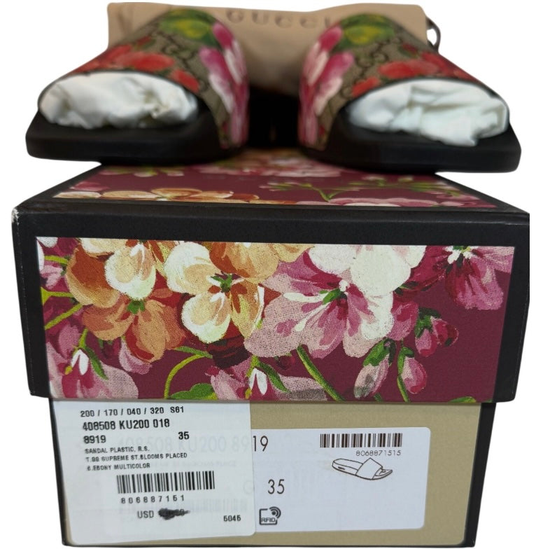 Gucci GG Blooms Supreme Floral Slides Size 36