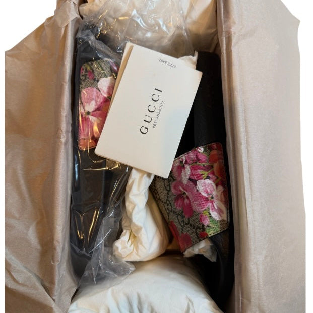 Gucci GG Blooms Supreme Floral Slides Size 36