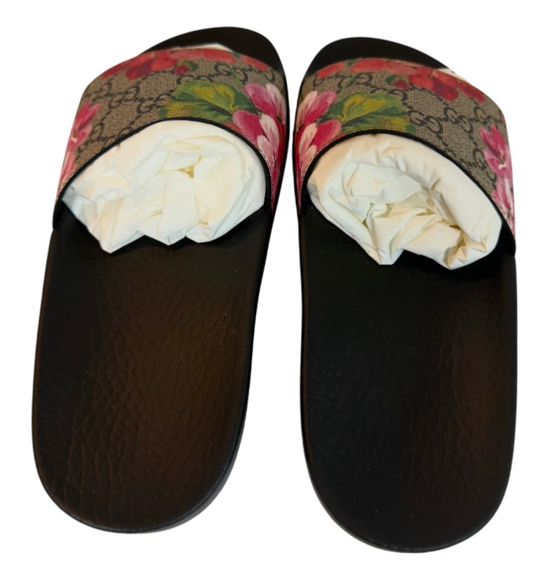 Gucci GG Blooms Supreme Floral Slides Size 36
