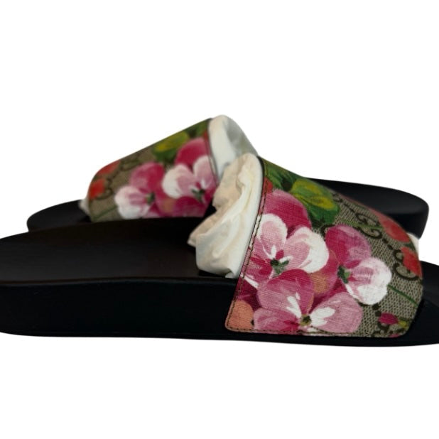 Gucci GG Blooms Supreme Floral Slides Size 36