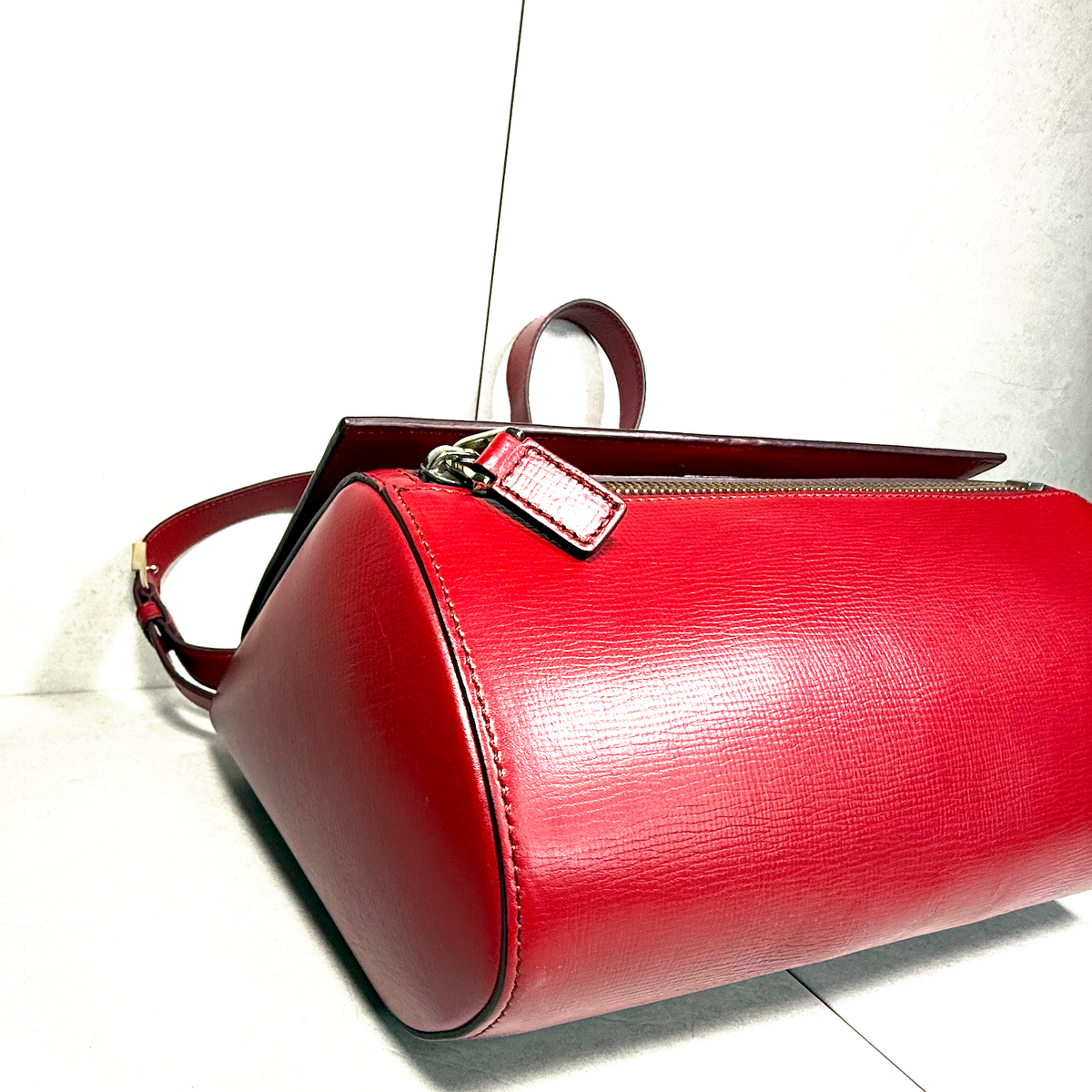 Givenchy Medium Pandora’s Box Crossbody Bag – Red Textured Leather