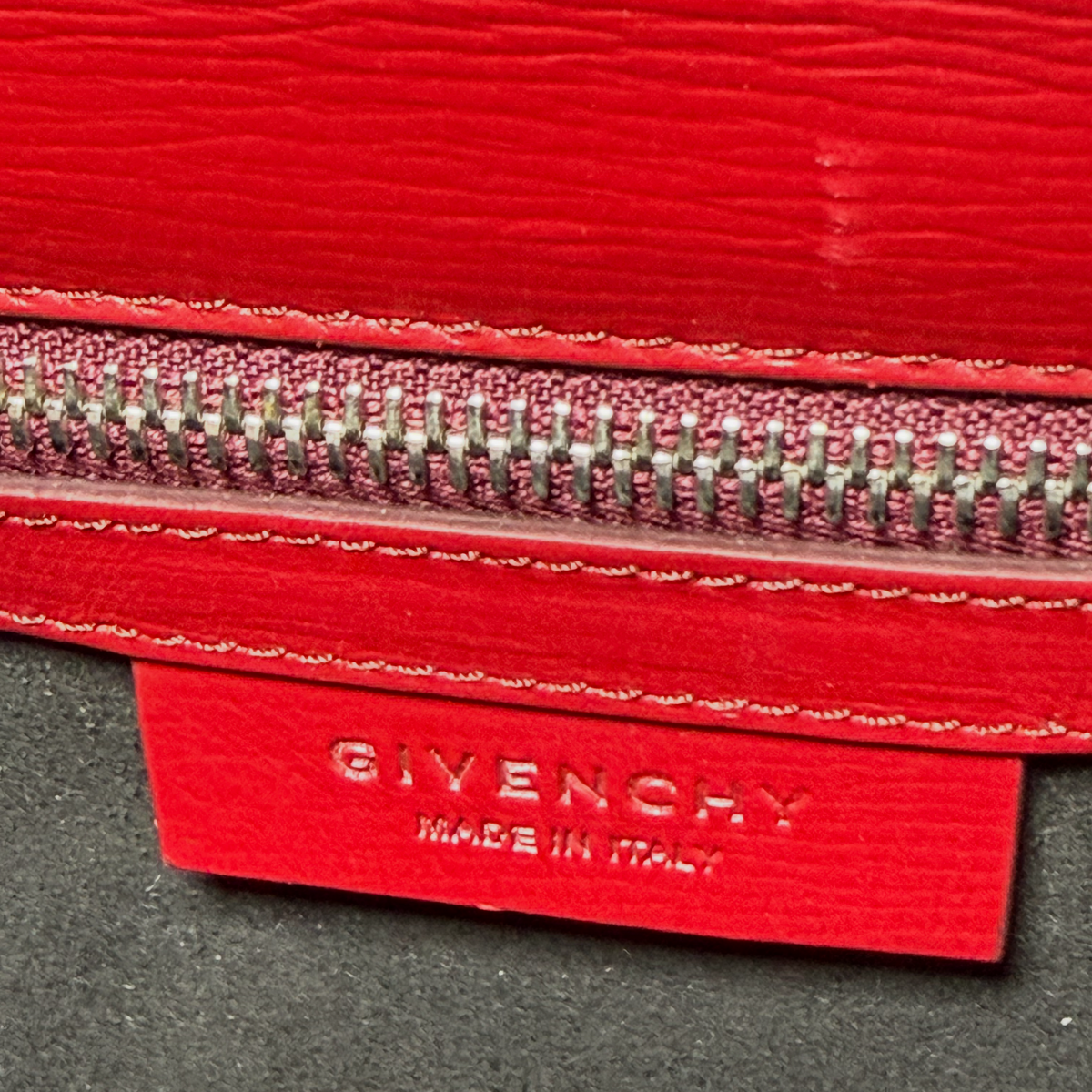 Givenchy Medium Pandora’s Box Crossbody Bag – Red Textured Leather