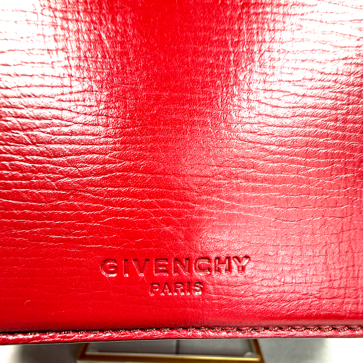 Givenchy Medium Pandora’s Box Crossbody Bag – Red Textured Leather