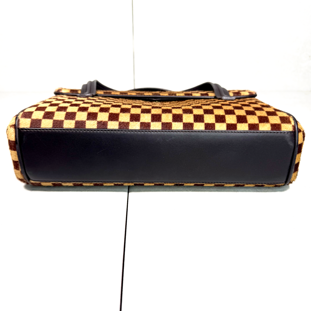 Rare Vintage Louis Vuitton Damier Sauvage Lionne Bag – Calf Hair Top Handle