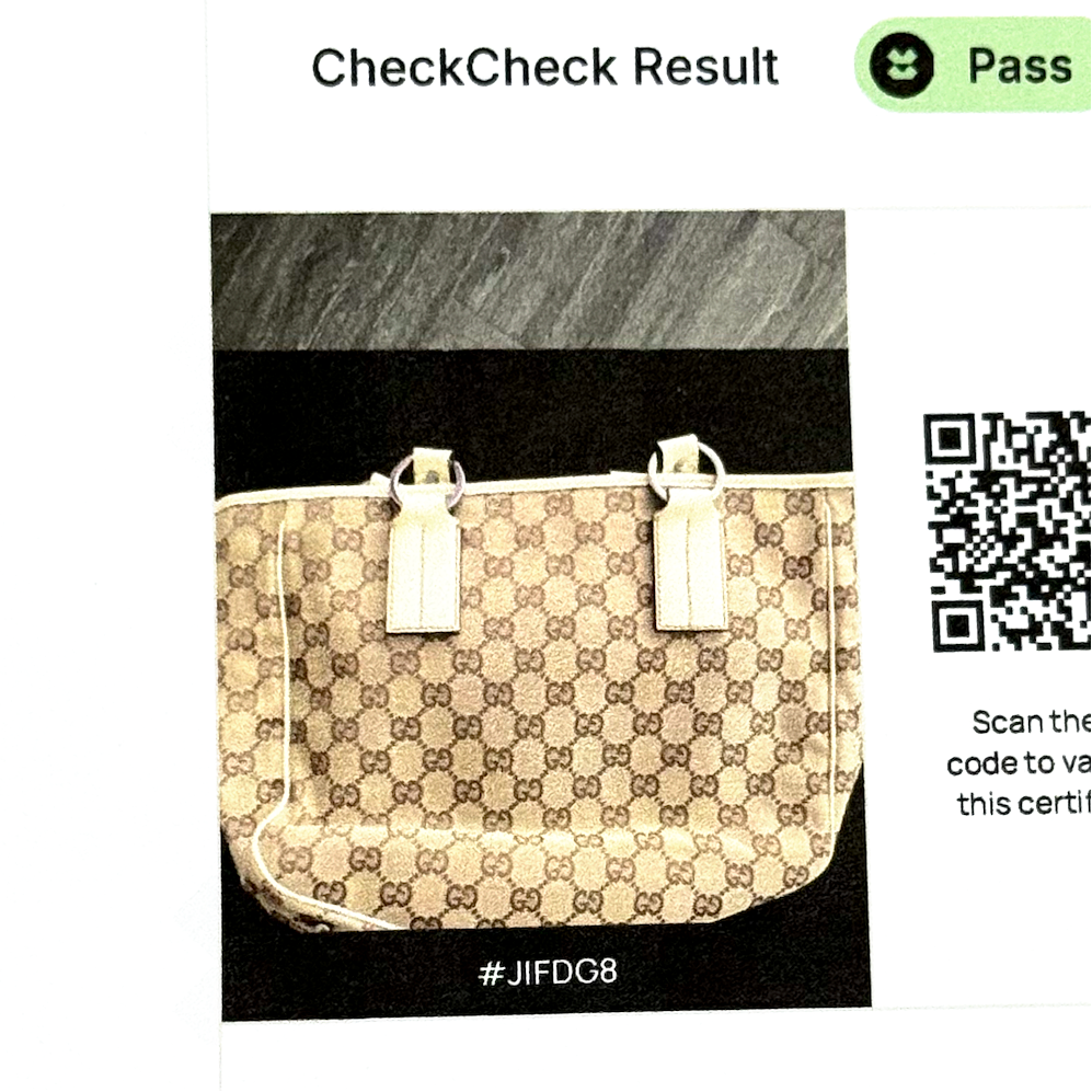 Vintage Gucci GG Canvas Shoulder Tote Bag – Off-White Leather Trim