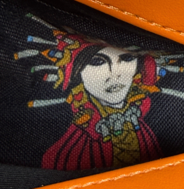 Kooreloo Orange Crochet Leather Frame Clutch