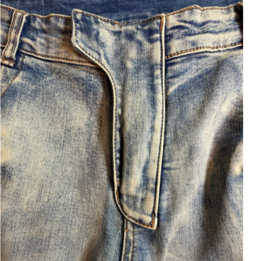 Balmain Paris Light Wash Blue Biker Moto Jeans - Men's Size 34x34