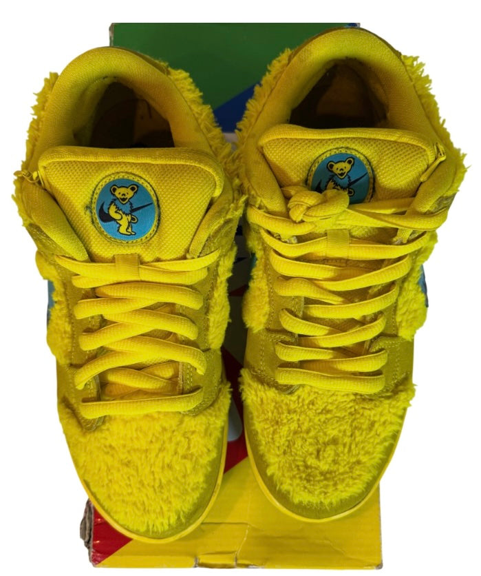 Nike SB Dunk Low Pro QS Grateful Dead Bears Opti Yellow Mens Size 7