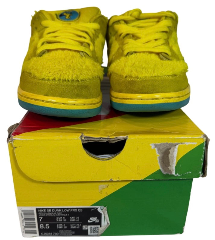 Nike SB Dunk Low Pro QS Grateful Dead Bears Opti Yellow Mens Size 7