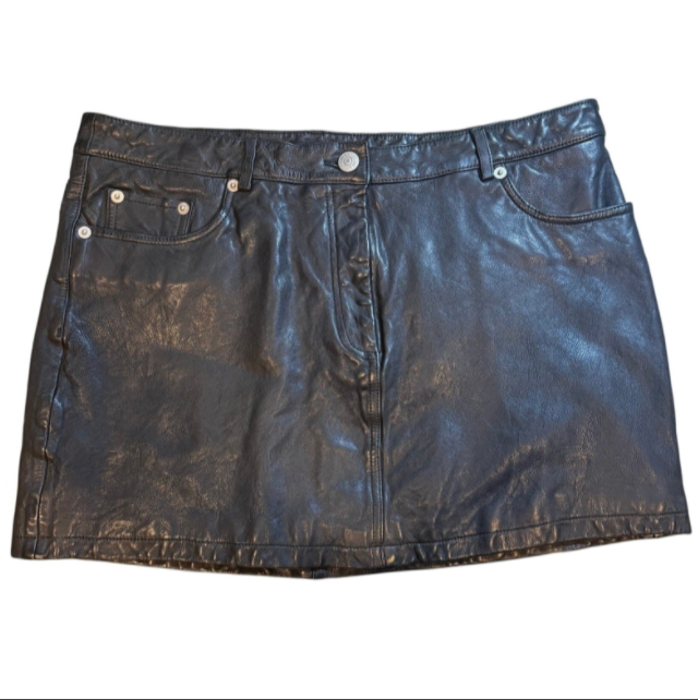 The Kooples Black Sheep Leather Mini Skirt - French size 3 (US 8/10)
