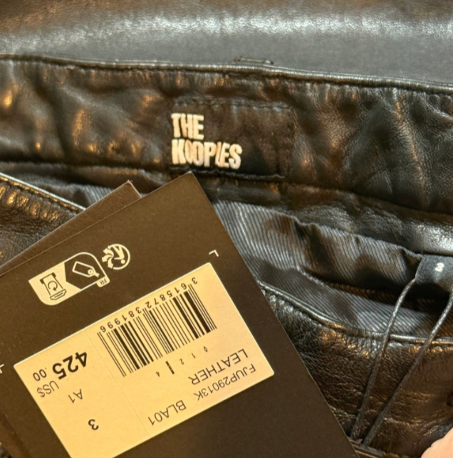 The Kooples Black Sheep Leather Mini Skirt - French size 3 (US 8/10)