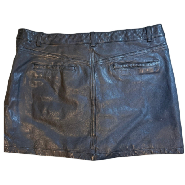 The Kooples Black Sheep Leather Mini Skirt - French size 3 (US 8/10)
