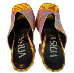Versace Medusa Music Platform Mules Size 37